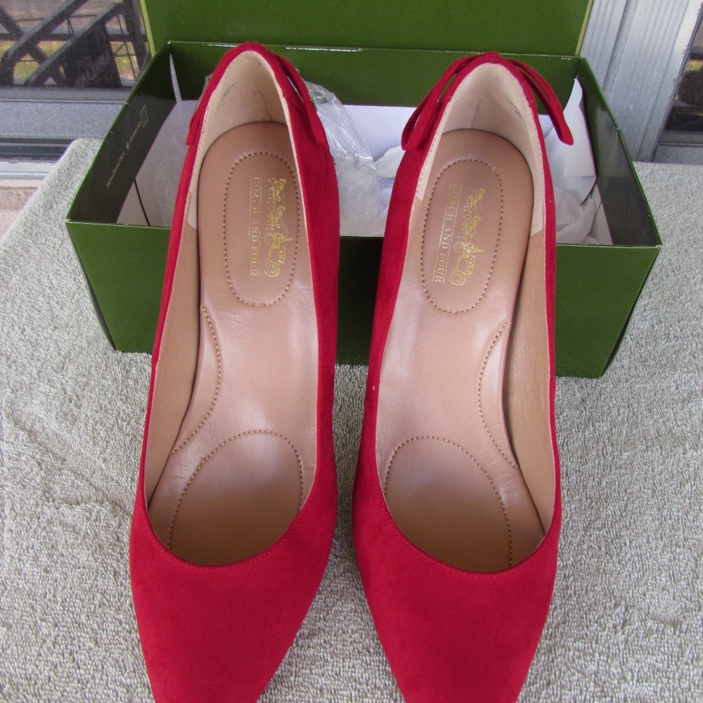 COACH AND FOUR SUEDE WINE COLOR SHOE, SIZE 9 MED